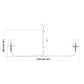 Z-Lite Tova 64" 2-Light Matte Black Steel Frame White Fabric Shade Linear Chandelier