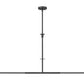 Z-Lite Tova 64" 2-Light Matte Black Steel Frame White Fabric Shade Linear Chandelier