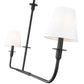Z-Lite Tova 64" 2-Light Matte Black Steel Frame White Fabric Shade Linear Chandelier