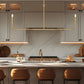 Z-Lite Tova 64" 2-Light Rubbed Brass Steel Frame White Fabric Shade Linear Chandelier