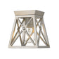 Z-Lite Trestle 6" 1-Light Antique Silver Steel Flush Mount Lighting