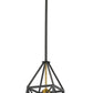 Z-Lite Trestle 8" 1-Light Matte Black and Olde Brass Steel Mini Pendant Light