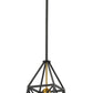 Z-Lite Trestle 8" 1-Light Matte Black and Olde Brass Steel Mini Pendant Light