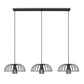 Z-Lite Valencia 56" 3-Light Matte Black Steel Linear Chandelier
