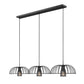 Z-Lite Valencia 56" 3-Light Matte Black Steel Linear Chandelier