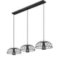 Z-Lite Valencia 56" 3-Light Matte Black Steel Linear Chandelier