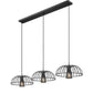 Z-Lite Valencia 56" 3-Light Matte Black Steel Linear Chandelier