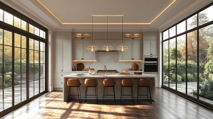 Z-Lite Valencia 56" 3-Light Modern Gold Steel Linear Chandelier