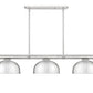 Z-Lite Vanguard 3050-3BN-D13BN 59" 3-Light Brushed Nickel Steel and Aluminum Frame Brushed Nickel Steel Shade Billiard Light