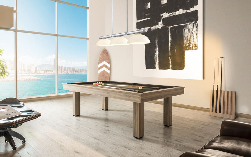 Z-Lite Vanguard 3050-3BN-DMO14 59" 3-Light Brushed Nickel Steel and Aluminum Frame Matte Opal Glass Shade Billiard Light