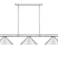 Z-Lite Vanguard 3050-3BN-MB15 59" 3-Light Brushed Nickel Steel and Aluminum Billiard Light
