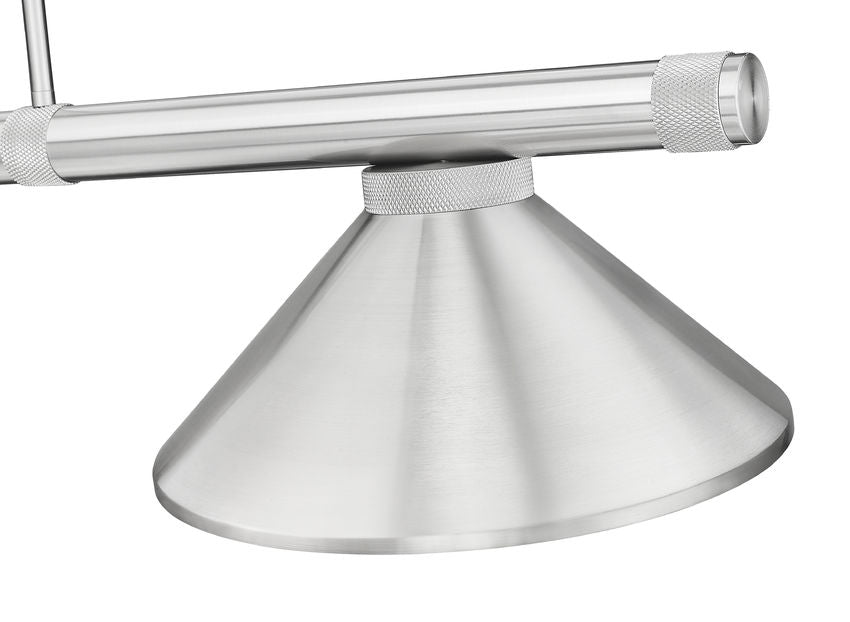 Z-Lite Vanguard 3050-3BN-MB15 59" 3-Light Brushed Nickel Steel and Aluminum Billiard Light