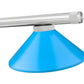 Z-Lite Vanguard 3050-3BN-MEB 59" 3-Light Brushed Nickel Steel and Aluminum Frame Electric Blue Steel Shade Billiard Light