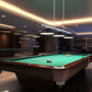 Z-Lite Vanguard 3050-3BN-MMB 59" 3-Light Brushed Nickel Steel and Aluminum Frame Matte Black Steel Shade Billiard Light