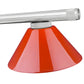 Z-Lite Vanguard 3050-3BN-PRD 59" 3-Light Brushed Nickel Steel and Aluminum Frame Red Plastic Shade Billiard Light
