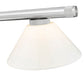 Z-Lite Vanguard 3050-3BN-PWH 59" 3-Light Brushed Nickel Steel and Aluminum Frame White Plastic Shade Billiard Light