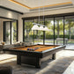 Z-Lite Vanguard 3050-3BN-PWH 59" 3-Light Brushed Nickel Steel and Aluminum Frame White Plastic Shade Billiard Light