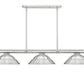 Z-Lite Vanguard 3050-3BN-SBN 59" 3-Light Brushed Nickel Steel and Aluminum Billiard Light