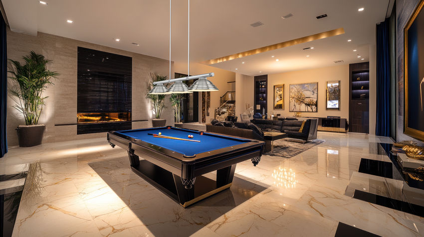 Z-Lite Vanguard 3050-3BN-SBN 59" 3-Light Brushed Nickel Steel and Aluminum Billiard Light