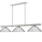 Z-Lite Vanguard 3050-3BN-SBN 59" 3-Light Brushed Nickel Steel and Aluminum Billiard Light