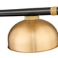 Z-Lite Vanguard 3050-3MB-RB-D13HBR 59" 3-Light Matte Black and Rubbed Brass Steel and Aluminum Frame Heritage Brass Steel Shade Billiard Light