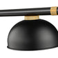 Z-Lite Vanguard 3050-3MB-RB-D13MB 59" 3-Light Matte Black and Rubbed Brass Steel and Aluminum Frame Matte Black Steel Shade Billiard Light