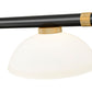 Z-Lite Vanguard 3050-3MB-RB-DMO14 59" 3-Light Matte Black and Rubbed Brass Steel and Aluminum Frame Matte Opal Glass Shade Billiard Light