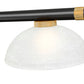 Z-Lite Vanguard 3050-3MB-RB-DWL14 59" 3-Light Matte Black and Rubbed Brass Steel and Aluminum Frame White Linen Glass Shade Billiard Light