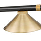Z-Lite Vanguard 3050-3MB-RB-HBR15 59" 3-Light Matte Black and Rubbed Brass Steel and Aluminum Frame Heritage Brass Steel Shade Billiard Light