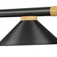 Z-Lite Vanguard 3050-3MB-RB-MB15 59" 3-Light Matte Black and Rubbed Brass Steel and Aluminum Frame Matte Black Steel Shade Billiard Light