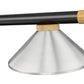 Z-Lite Vanguard 3050-3MB-RB-MBN 59" 3-Light Matte Black and Rubbed Brass Steel and Aluminum Frame Brushed Nickel Steel Shade Billiard Light