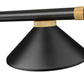 Z-Lite Vanguard 3050-3MB-RB-MMB 59" 3-Light Matte Black and Rubbed Brass Steel and Aluminum Frame Matte Black Steel Shade Billiard Light
