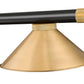 Z-Lite Vanguard 3050-3MB-RB-RB15 59" 3-Light Matte Black and Rubbed Brass Steel and Aluminum Frame Rubbed Brass Steel Shade Billiard Light