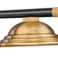 Z-Lite Vanguard 3050-3MB-RB-SRB 59" 3-Light Matte Black and Rubbed Brass Steel and Aluminum Frame Rubbed Brass Steel Shade Billiard Light