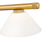 Z-Lite Vanguard 3050-3RB-AGM14 59" 3-Light Rubbed Brass Steel and Aluminum Frame Matte Opal Glass Shade Billiard Light