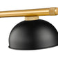 Z-Lite Vanguard 3050-3RB-D13MB 59" 3-Light Rubbed Brass Steel and Aluminum Frame Matte Black Steel Shade Billiard Light