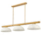 Z-Lite Vanguard 3050-3RB-DGM14 59" 3-Light Rubbed Brass Steel and Aluminum Frame Golden Mottle Glass Shade Billiard Light