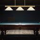 Z-Lite Vanguard 3050-3RB-GM16 59" 3-Light Rubbed Brass Steel and Aluminum Frame Golden Mottle Glass Shade Billiard Light