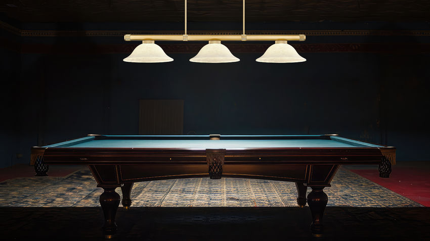 Z-Lite Vanguard 3050-3RB-GM16 59" 3-Light Rubbed Brass Steel and Aluminum Frame Golden Mottle Glass Shade Billiard Light