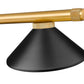 Z-Lite Vanguard 3050-3RB-MMB 59" 3-Light Rubbed Brass Steel and Aluminum Frame Matte Black Steel Shade Billiard Light