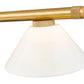 Z-Lite Vanguard 3050-3RB-PWH 59" 3-Light Rubbed Brass Steel and Aluminum Frame White Plastic Shade Billiard Light