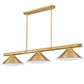 Z-Lite Vanguard 3050-3RB-RB15 59" 3-Light Rubbed Brass Steel and Aluminum Billiard Light