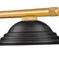 Z-Lite Vanguard 3050-3RB-SMB 59" 3-Light Rubbed Brass Steel and Aluminum Frame Matte Black Steel Billiard Light