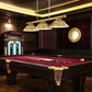 Z-Lite Vanguard 3050-3RB-SRB 59" 3-Light Rubbed Brass Steel and Aluminum Billiard Light
