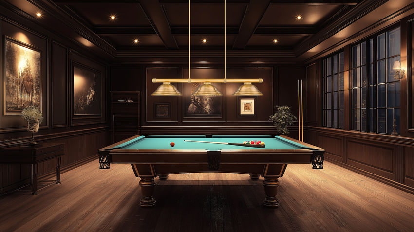 Z-Lite Vanguard 3050-3RB-SRB 59" 3-Light Rubbed Brass Steel and Aluminum Billiard Light