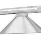 Z-Lite Vanguard 59" 3-Light Brushed Nickel Steel and Aluminum Frame Brushed Nickel Steel Shade Billiard Light