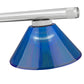 Z-Lite Vanguard 59" 3-Light Brushed Nickel Steel and Aluminum Frame Dark Blue Acrylic Shade Billiard Light