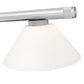 Z-Lite Vanguard 59" 3-Light Brushed Nickel Steel and Aluminum Frame Matte Opal Glass Shade Billiard Light