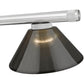 Z-Lite Vanguard 59" 3-Light Brushed Nickel Steel and Aluminum Frame Smoke Acrylic Shade Billiard Light