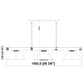 Z-Lite Vanguard 59" 3-Light Brushed Nickel Steel and Aluminum Frame Smoke Acrylic Shade Billiard Light
